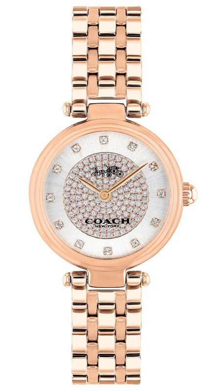 Coach Park Silver Dial Rose Gold Steel Strap Watch for Women - 14503735 Authentic Buy Shop Now