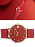 Coach Perry Red Dial Red Leather Strap Watch for Women - 14503867 Authentic Buy Shop Now