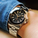 Gucci Dive Quartz Black Dial Silver Steel Strap Watch For Men - YA136301 Authentic Buy Shop Now