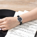 Tissot T Lady Flamingo Black Dial Black Leather Strap Watch For Women - T094.210.16.051.00 Authentic Buy Shop Now