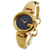 Gucci Guccissima Collection Quartz Black Dial Rose Gold Steel Strap Watch For Women - YA134509 Authentic Buy Shop Now