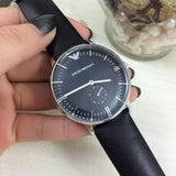Emporio Armani Analog Quartz Blue Dial Blue Leather Strap Watch For Men - AR1647 Authentic Buy Shop Now