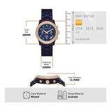 Michael Kors Runway Chronograph Blue Dial Blue Steel Strap Watch for Women - MK7423 Authentic Buy Shop Now