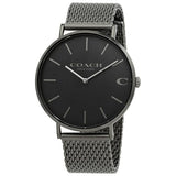 Coach Charles Black Dial Black Mesh Bracelet Watch for Men - 14602148 Authentic Buy Shop Now