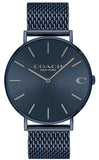 Coach Charles Blue Dial Blue Mesh Bracelet Watch for Men - 14602146 Authentic Buy Shop Now