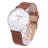 Coach Charles Silver Dial Brown Leather Strap Watch for Men - 14602152 Authentic Buy Shop Now