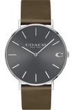 Coach Charles Grey Dial Brown Leather Strap Watch for Men - 14602153 Authentic Buy Shop Now