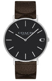 Coach Charles Black Dial Brown Leather Strap Watch for Women - 14602156 Authentic Buy Shop Now