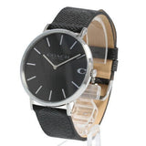 Coach Charles Black Dial Black Leather Strap Watch for Men - 14602157 Authentic Buy Shop Now