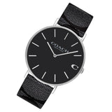 Coach Charles Black Dial Black Leather Strap Watch for Men - 14602157 Authentic Buy Shop Now