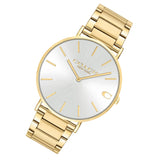 Coach Charles Silver Dial Gold Steel Strap Watch for Men - 14602430 Authentic Buy Shop Now