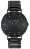 Coach Charles Black Dial Black Steel Strap Watch for Men - 14602431 Authentic Buy Shop Now