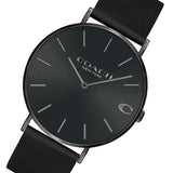 Coach Charles Black Dial Black Leather Strap Watch for Men - 14602434 Authentic Buy Shop Now