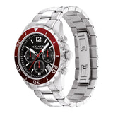 Coach Kent Black Dial Silver Steel Strap Watch for Men - 14602556 Authentic Buy Shop Now