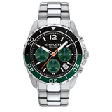 Coach Kent Green Dial Silver Steel Strap Watch for Men - 14602557 Authentic Buy Shop Now