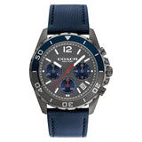 Coach Kent Grey Dial Blue Leather Strap Watch for Men - 14602558 Authentic Buy Shop Now