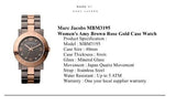 Marc Jacobs Amy Grey Dial Two Tone Steel Strap Watch for Women - MBM3195 Authentic Buy Shop Now