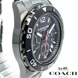 Coach Kent Chronograph Black Dial Black Steel Strap Watch for Men - 14602554 Authentic Buy Shop Now