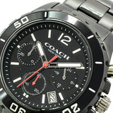 Coach Kent Chronograph Black Dial Black Steel Strap Watch for Men - 14602554 Authentic Buy Shop Now
