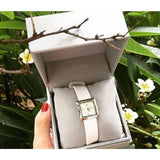 Calvin Klein Mark Silver Dial White Leather Strap Watch for Women - K3R231L6 Authentic Buy Shop Now