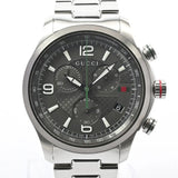 Gucci G Timeless Chronograph Grey Dial Silver Steel Strap Watch For Men - YA126238 Authentic Buy Shop Now
