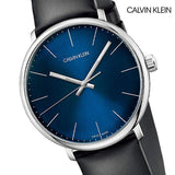 Calvin Klein High Noon Quartz Blue Dial Black Leather Strap Watch for Men - K8M211CN Authentic Buy Shop Now