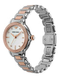 Emporio Armani Three Hand Quartz Mother of Pearl Dial Two Tone Steel Strap Watch For Women - AR11569 Authentic Buy Shop Now
