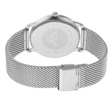 Emporio Armani Minimalist Quartz Blue Dial Silver Steel Strap Watch For Men - AR11571 Authentic Buy Shop Now