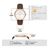 Emporio Armani Dress Quartz White Dial Brown Leather Strap Watch For Men - AR11011 Authentic Buy Shop Now