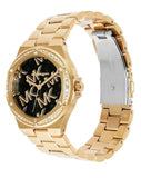 Michael Kors Lennox Quartz Black Dial Gold Steel Strap Watch For Women - MK7404 Authentic Buy Shop Now