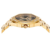 Michael Kors Lennox Quartz Black Dial Gold Steel Strap Watch For Women - MK7404 Authentic Buy Shop Now