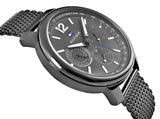 Tommy Hilfiger London Chronograph Grey Dial Grey Mesh Bracelet Watch for Men - 1791530 Authentic Buy Shop Now