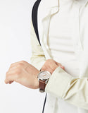 Hugo Boss Skymaster White Dial Brown Leather Strap Watch for Men - 1513786 Authentic Buy Shop Now