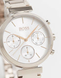 Hugo Boss Flawless Quartz White Dial Gold Steel Strap Watch for Women -1502531 Authentic Buy Shop Now