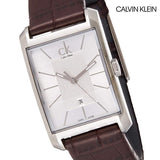 Calvin Klein Window Silver Dial Brown Leather Strap Watch for Women - K2M23126 Authentic Buy Shop Now
