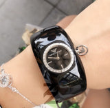Emporio Armani Casual Analog Black Dial Black Leather Strap Watch For Women - AR0739 Authentic Buy Shop Now