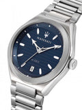 Maserati Triconic Quartz Blue Dial Silver Steel Strap Watch For Men - R8853139002 Authentic Buy Shop Now