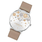 Coach Perry Quartz Silver Dial Brown Leather Strap Watch for Women - 14503326 Authentic Buy Shop Now