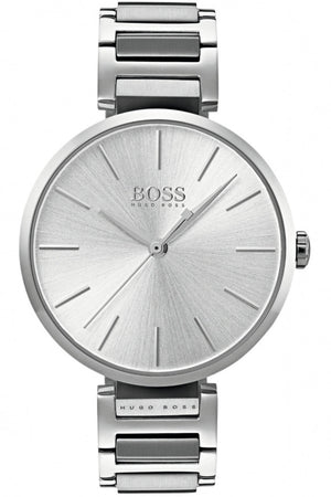 Hugo Boss Allusion Quartz Silver Dial Silver Steel Strap Watch For Women - 1502414 Authentic Buy Shop Now