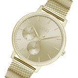 Hugo Boss Infinity Gold Dial Gold Mesh Bracelet Watch for Women - 1502520 Authentic Buy Shop Now