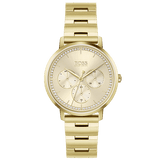 Hugo Boss Prima Gold Dial Gold Steel Strap Watch for Women - 1502572 Authentic Buy Shop Now