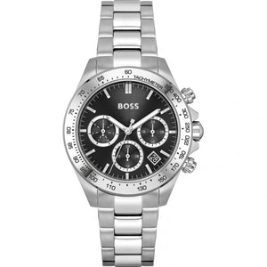 Hugo Boss Novia Black Dial Silver Steel Strap Watch for Women - 1502614 Authentic Buy Shop Now