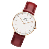 Daniel Wellington Classic Suffolk White Dial Brown Leather Strap Watch For Men - DW00100122 Authentic Buy Shop Now