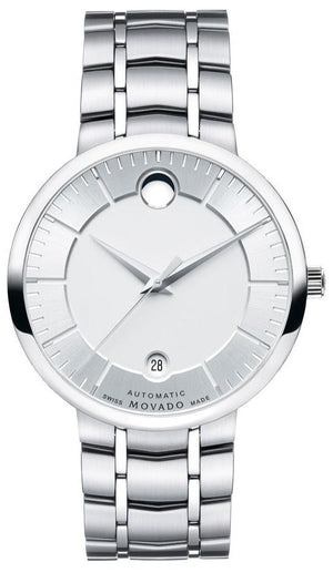 Movado 1881 Automatic Silver Dial Silver Steel Strap Watch for Men - 606915 Authentic Buy Shop Now