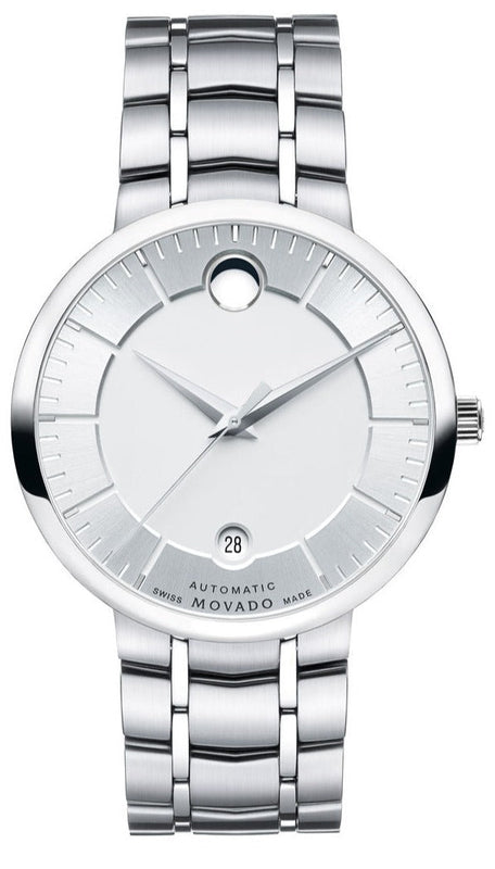 Movado 1881 Automatic Silver Dial Silver Steel Strap Watch for Men - 606915 Authentic Buy Shop Now