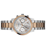 Guess Mini Sunrise Analog Silver Dial Two Tone Steel Strap Watch For Women - W0448L4 Authentic Buy Shop Now