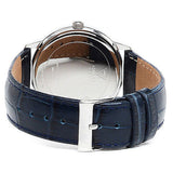 Guess Wafer Chronograph Quartz Blue Dial Blue Leather Strap Watch For Men - W0496G3 Authentic Buy Shop Now