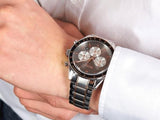 Hugo Boss Trophy Chronograph Grey Dial Silver Steel Strap Watch for Men - 1513634 Authentic Buy Shop Now
