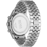 Hugo Boss Aeroliner Chronograph White Dial Silver Steel Strap Watch For Men - 1512445 Authentic Buy Shop Now
