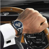 Hugo Boss Driver Blue Dial Black Leather Strap Watch for Men - 1512882 Authentic Buy Shop Now
